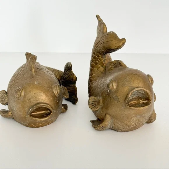 Gold Fish Figurines | Vintage-Inspired Home Decor Accents - Picture 6 of 12